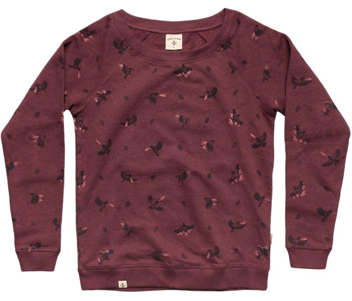 bidges-and-sons_ladies_sweater-lowcut-girls_firebirds_burgundy-heather_isolated_product_1364_3827