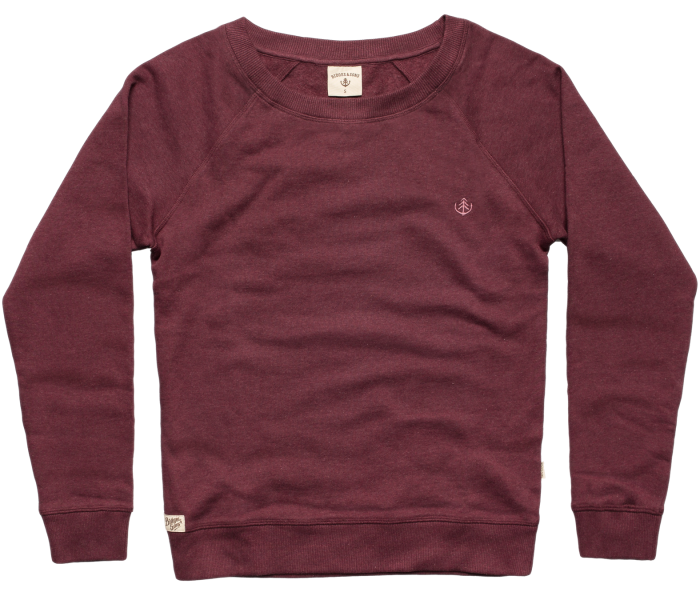 bidges-and-sons_ladies_sweater-lowcut-girls_tanker-basic_burgundy-heather_isolated_product_1365_3830