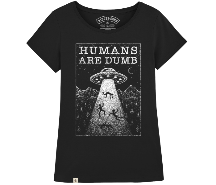 bidges-and-sons_ladies_t-shirt_humans-are-dumb_black-ful_isolated_product_2529_4706